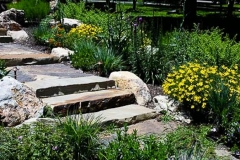 Stairs and landscaping