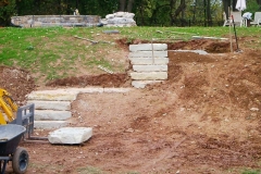 Steps being built